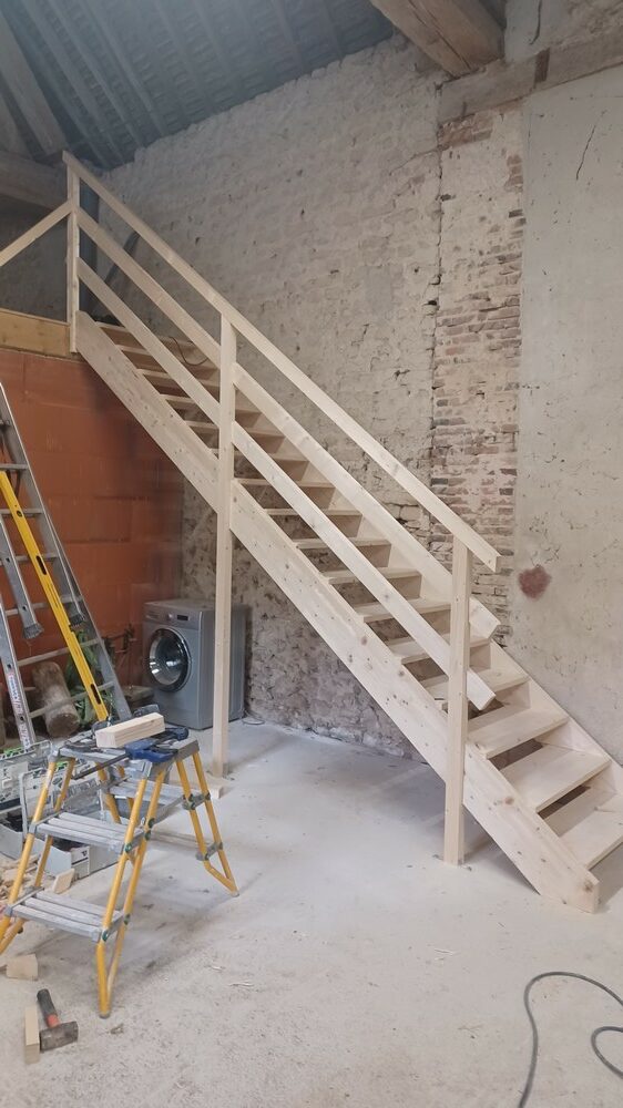 Escalier, menuiserie Lemaire à Broyes, Sézanne, Fère Champenoise, Vertus, Marne, 51